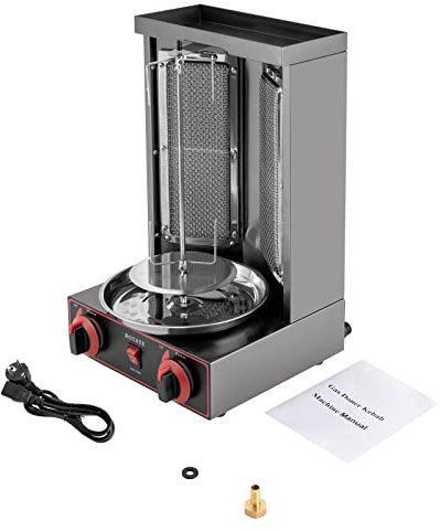 Barbecue à kebab vertical de 3 kW - Pour hôtels, magasins, restaurants, snacks, chaînes de magasins
