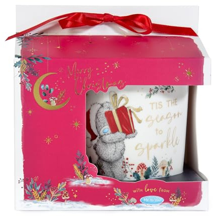 Me to You Tatty Teddy 'Season to Sparkle' Christmas Mug - Official Christmas Collection, White
