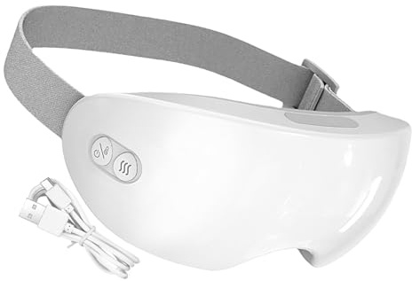 Mascarilla Ocular Con Masaje, Mascarilla Térmica Para Ojos, Tecnología Calor y Frío Silenciosa Compresa de Vapor Relajante para Viaje Noche Insomnio Regalo Cumpleaños