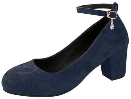 Chaussures Dirndl pour femme - Talon compensé - Couleur unie - Boucle - Confortable - Élégantes - Classiques - Loisirs - Fête de la bière - Chaussures de mariage
