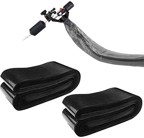 Yangfei 200pcs Tattoo Machine Cord Protection Bags, Black, Waterproof, Adult Tattoo Accessory