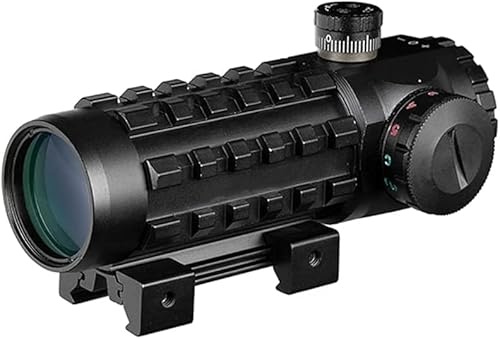 ACEXIER Taktisches Jagd Zielfernrohr - Grün Roter Punkt Kreuz Universal 11/20mm Eisenbahngewehr Holographisches Optik