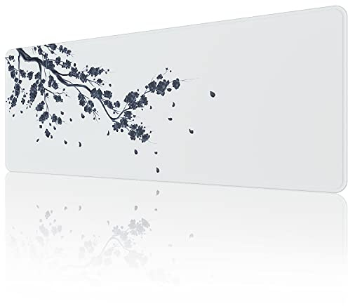 EFISH Alfombrilla de ratón (800×300×3MM) Extendido alfombrilla de ratón grande alfombrilla de escritorio,bordes cosidos alfombrilla de ratón,base de goma antideslizante,XL Gaming Mouse Pad Gris