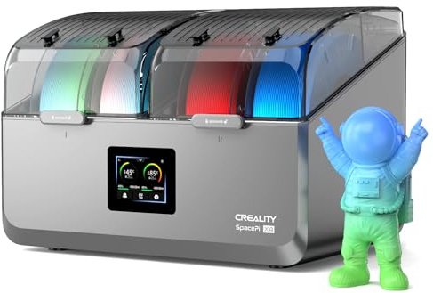 Creality Filament Dryer, 4-Spool SpacePi X4 3D Printer Filament Storage Box, Dual Independent Heating Chambers Up to 85℃, Active Dehumidification, Power Saving for PLA, PETG, ABS, TPU, Nylon, etc