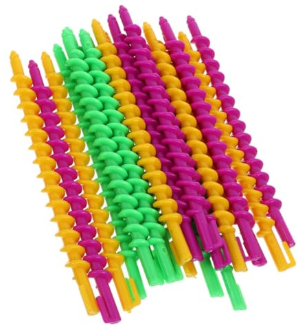 STOBAZA Bigoudis Spirales en Abs pour Salons et Coiffure Personnelle, 40 Pièces, Doux et Confortables pour Créer des Boucles Naturelles Couleur Aléatoire