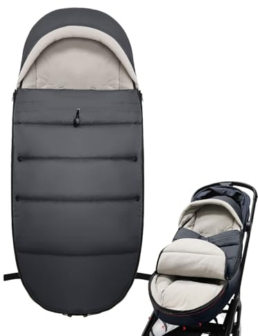 Fotsäck barnvagn vinter, universell åkpåse vinter spädbarn barnvagn, varm, vattentät och avtagbar, för barnvagnar, 105 x 45 cm