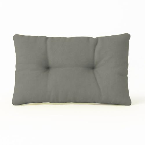chilly pilley Loungekissen Rattansessel Auflagen Rattanpolster Rattan Lounge Set Gesteppt Sitzkissen Kissen Rückenlehne mit Keder Loungekissen (Rückenkissen 60x40, Silber)