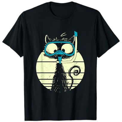 Süße Schnorchel-Katzen-Taucherbrille T-Shirt