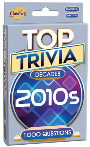 Cheatwell Games Top Trivia 2010's - 1000 Questions To Test Your Knowledge Of Music, Film, TV, Science, Food, Drink, Culture, General Knowledge From The 2010's, For Ages 14 Plus