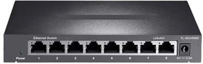 Hookurity Switch Ethernet aziendali Switch Gigabit a 8 Porte Switcher Ethernet Smarts Hub di Rete Ethernet 1000Mbps 1GE RJ45 Splitter LAN Internet da 1 GB TL-SG1008D(with U.S Adapter)