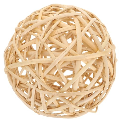 SEWACC Palline Decorative in Rattan Intrecciate da 15 CM Palla Decorativa per Feste e Arredamento Casa Accessorio per Decorazioni Scenografiche e Sfondi Fotografici