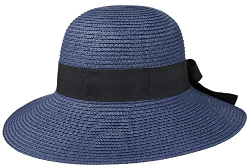 Lipodo Timenta Classic Schlapphut Damen Strohhut größenverstellbar mit Futterband Sonnenhut Frühling Sommer