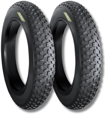 2 COPERTONI 20 X 4.0 PER FAT BIKE E-BIKE GOMME 20'' COPPIA DI PNEUMATICI TASSELLATI BICICLETTA FAT ELETTRICA