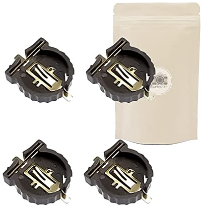 4X Embase Support a souder pour Pile CR 1220 3v PCB Circuit imprimé Board Lithium