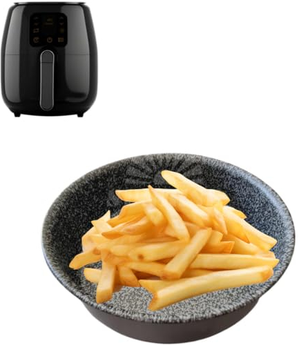 Sunrise Teglia per friggitrice ad aria 20 cm - Tegame in alluminio antiaderente tondo 20cm - Effetto pietra - Resistente fino a 220° - Made in Italy - Tondo (20 cm)