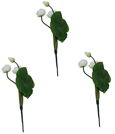 MAGICLULU 3St Simulierter Kleiner Lotus künstliche Seerose Dekoration für zu Hause Wohnkultur Ornament Lotusblumenschmuck lebensechte Lotusblumen Kleiner Lotos künstliche Kunsthandwerk