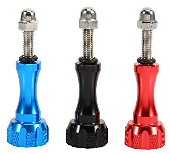 Yctze Nut Screw für - 3 x Aluminium Edelstahl Daumen Schraube Mutter Set für HD 4 3 3+ 2, Lange Daumenschraube für Daumenschraube Daumen für Actionkameras.