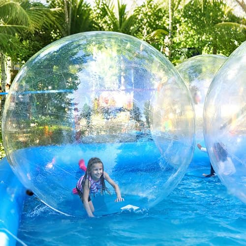 Bola inflable para caminar con bomba de aire eléctrica, diseño de PVC duradero para playa y equipo de juego comercial