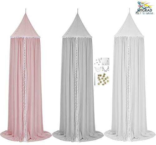 G4RCE® Round Ball Princess Bed Canopy Bedcover Mosquito Net Curtain Bedding Dome Tent For Baby Kids Indoor Outdoor Playing Reading (Grey Without Star's)