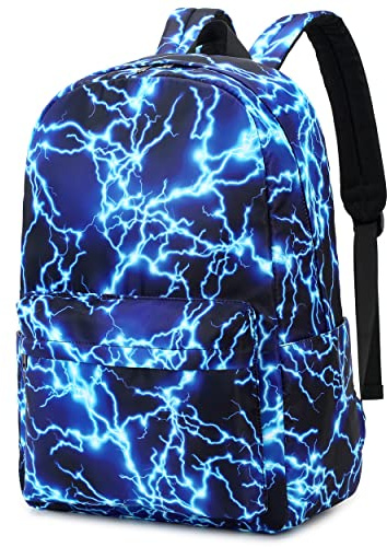 SOMBLG Sac a Dos Garcon Ado Cartable Ecole Sac à Dos College Sac Ados Adolescent École Primaire Scolaire Garçon Impermeable Enfant (5-Bleu)