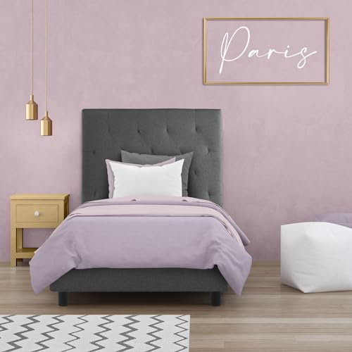 OnNuvo Letto Paris Singolo 80 x 200 PARIS, Grigio Ardesia, Marchio Italiano di Qualità, Doghe INDIPENDENTI Rinforzate, Materiali e Finiture PREMIUM, Sistema Doghe Antirumore, Montaggio Facile e Veloce