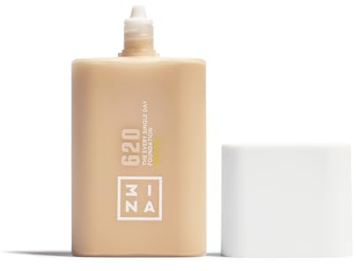 3INA - The Every Single Day Foundation SPF 50 620 - Base de Maquillaje | Con SPF 50 & Niacinamida - Fórmula ligera - Modulable - Cobetura ligera a media - Vegan - Cruelty Free - Extra Claro Cálido