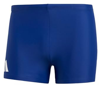 adidas Men's Solid Swim Boxers, Dark Blue/White, 46