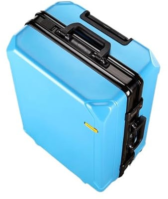 ALEjon Blauer 22-Zoll-Rollkoffer mit Aluminiumrahmen und USB-Aufladung und Passwortsperre – stilvolles und geräumiges Reisegepäck