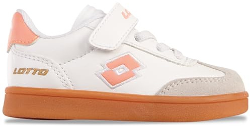 Lotto Sneaker Unisex per Bambini Vintal M, Papaia Bianca, 24 EU