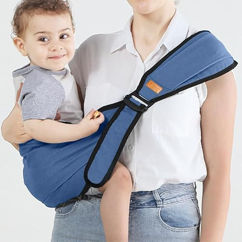 Babytrage, Tragbar Baby Tragegurt Mit Verstellbaren Bequemen Schultergurten, Ergonomisch, Gemütlich Und Leichtgewichtig (blau)
