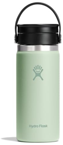 Hydro Flask Flex Sip Coffee Tumbler – Insulated Stainless Steel, Non Spill, Leak Proof Travel Coffee Cup 16 Oz Aloe Green