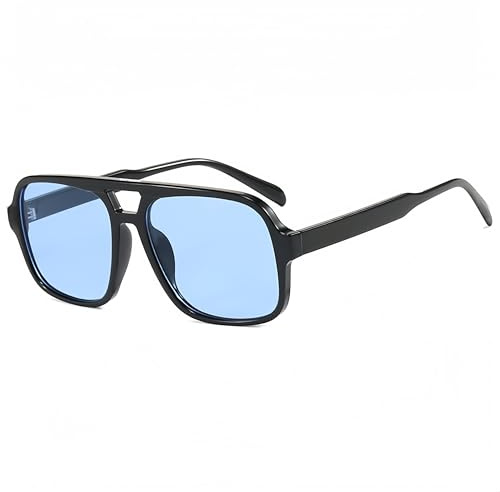 WDZAYXC Retro Sonnenbrille für Damen Herren Trendy,Retro Sonnenbrille mit großem Rahmen