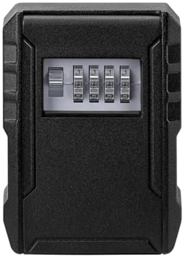Steowsey Caja de metal para llaves de contraseña, montaje en pared, 4 dígitos, caja de almacenamiento para llaves, impermeable, antirrobo, caja de seguridad
