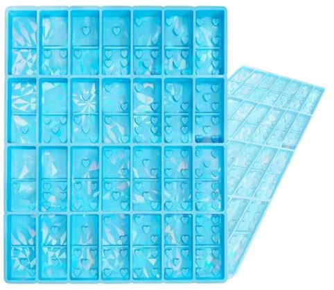 Stampo in silicone olografico per cioccolatini fondenti, stampo per cioccolatini, stampo grande e spesso, 28 cavità riutilizzabili per la cottura, stampi per cubetti di ghiaccio in silicone fai da te