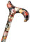 Klassischer Spazierstock Derby Derby National Gallery Bosschaert, modischer Acrylgriff, befestigt an einem Muster eines Gemäldes von Bosschaert, höhenverstellbar, mit schlankem Stock aus Leichtmetall-