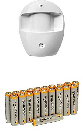 Yale PIR Motion Detector (EF & SR Alarm Series) with Amazon Basics Batteries