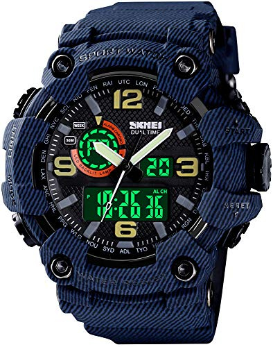 Orologi da uomo multifunzione, militari S-Shock, orologio sportivo LED digitale, impermeabile, sveglia