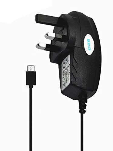 Nokia C3 Charger - 3 Pin Mains Wall Plug Charger Micro USB Charger for Nokia C3 (Micro Mains Charger) (Black)