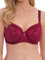 Fantasie Women's Illusion Underwire Side Support Bra Full Coverage, Sheer, Berry, 34DD
