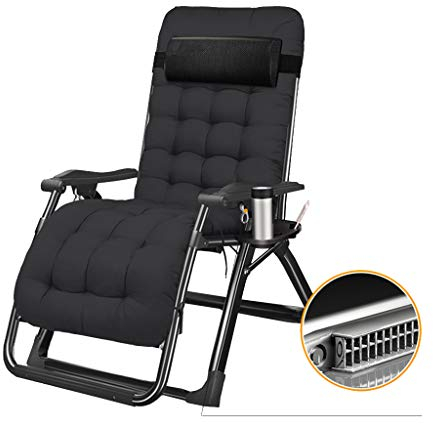 Zero Gravity Lounge Chair, Zero Gravity Chair Outdoor Verstellbarer Klapp-Loungesessel Gartenterrasse Relaxliege mit rutschfestem Wattepad Bequemer atmungsaktiver Loungesessel mit maximaler Belastung