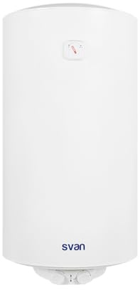 Svan Termo Eléctrico Vertical 92 Litros ST10000. Instalación Vertical, 1500W, Incluye Kit de Montaje, Resistencia de Acero inoxidable, Blanco, Eficiencia Energética Clase C