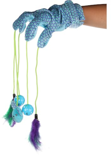 FLAMINGO - Gant avec Jouets Bleu 55 cm x 3.8 cm pour Chat