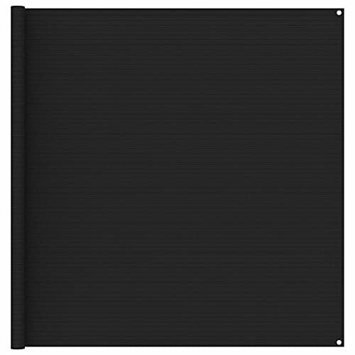 LAPOOH Zeltteppich, Vorzeltteppich, Camping Plane, Teppich Für Camping Vorzelt, Bodenplane Zeltunterlage, Camping Teppich Outdoor, 200x200 cm Schwarz