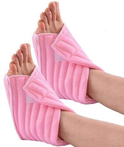 GEDRACKPMYN Weiches beruhigendes Fersenschutz Kissen, druckentlastendes Fußstützkissen zur Wundliegen-Behandlung, Linderung von Fersendruck und Geschwüren bei älteren Menschen im Bett, EIN Paar,Pink