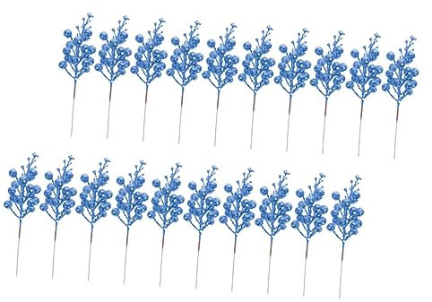 HOOTNEE 20stücke Künstliche Beerenzweige Für Weihnachtsschmuck DIY Handwerk Und Bastelarbeiten Satte Farben Für Blumenarrangements Und Tischdekoration Zu Hause Oder Partys