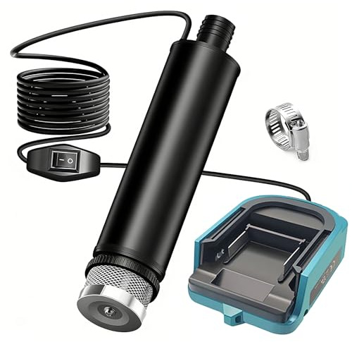 Cordless Submersible Water Pump Compatible with Makita 18V Battery, 30 L/min, 4.2m Cable, Max Head 16 FT, Portable Pump for Pool, Garden, Pond, Basement, Camping Draining, Car Wash (No Battery)