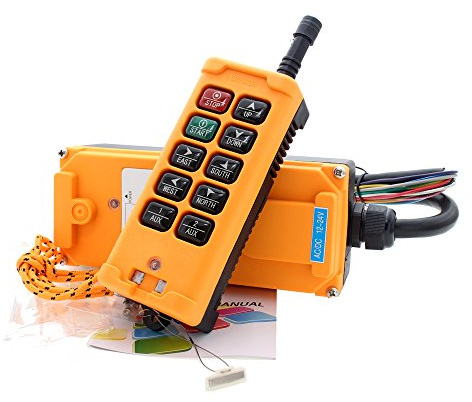 10 Key Hoist Crane Radio Wireless Remote Control Industrial Transmitter&Receiver (AC/DC12-24V)