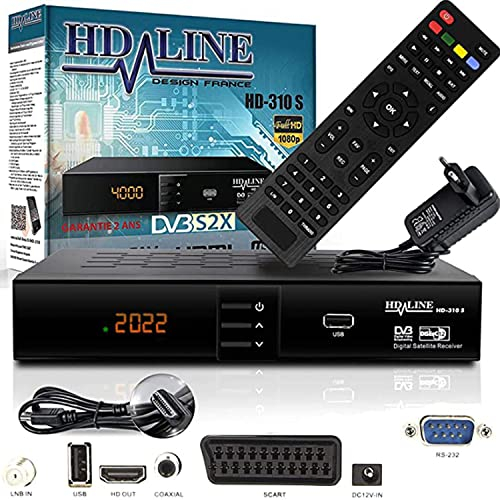 hd-line Ricevitore satellitare HDMI, DVB S2, per HD, digitale TV DVB-S Solo per i canali tedeschi