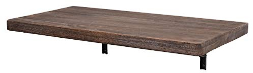 Mendler HWC-H48 - Mesa de pared plegable de madera maciza (100 x 50 cm), color marrón