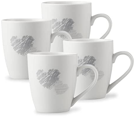 Lewis's 4 Pack Mail Box Heart Coffee Mugs/Mugs Set of 4 / Crockery Sets/Pro-Grade Porcelain